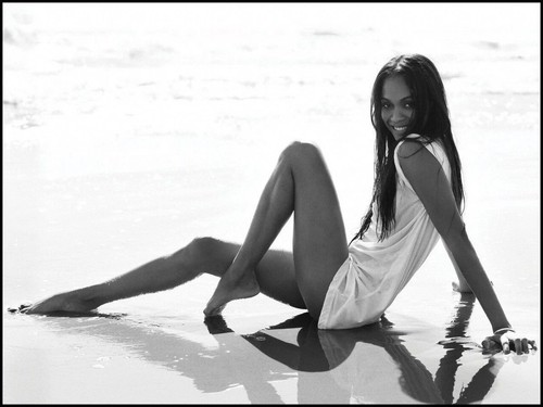 Quadro zoe saldana beach - saldana, 8x10