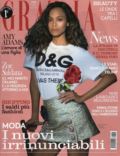 Grazia 2017 zoe saldana amy - 2017, saldana,amy