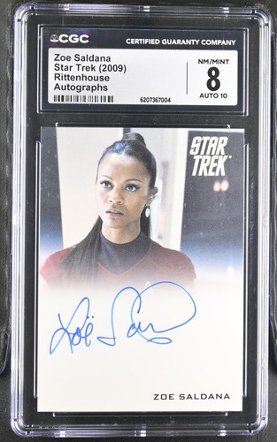 Scheda autografa zoe saldana - scheda,